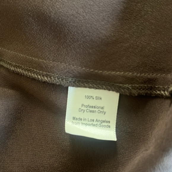 Stone Cold Fox Silk Mini Slip Dress - Cocoa - Picture 6 of 6